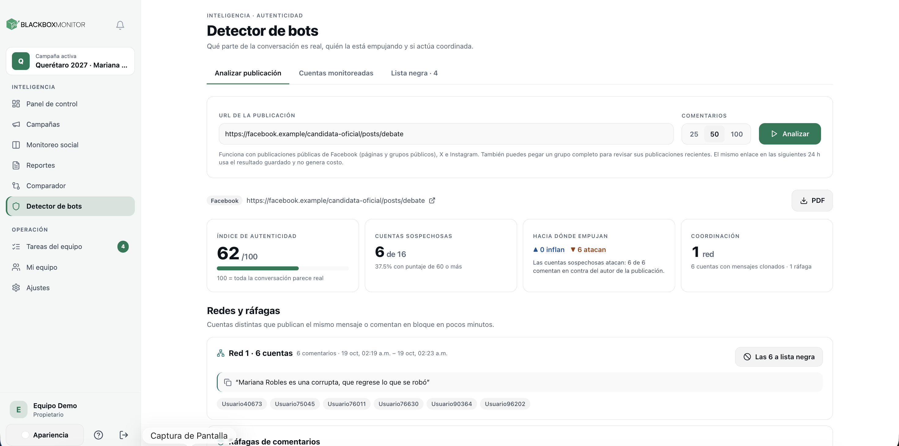 Detector de Bots